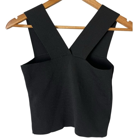 House of Harlow 1960 Black Size XS Sleeveless Stretch Rib Knit Bodycon Top - Picture 2 of 5